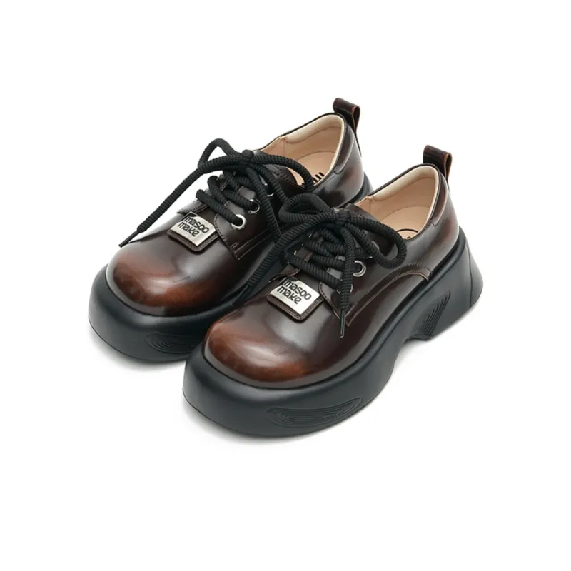 MASOOMAKE Loafers Women's Crystal Black, Lava Brown-9