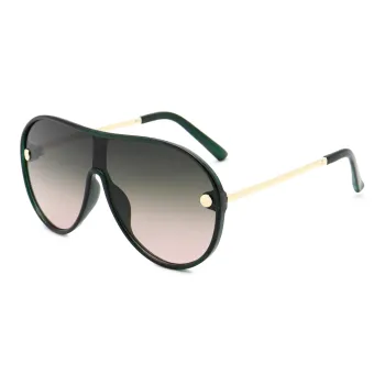 Pair Ponyo PC Aviator Sunglasses Unisex Black Green