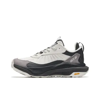 Anta Life Collection Mountain Pass Pro LS Cushioning Wear Resistant Low Top Casual Shoes Men's White Gray