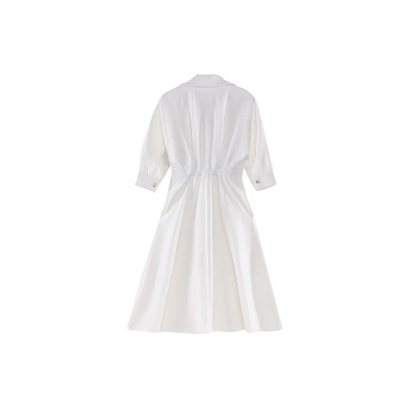 RTNH Short Sleeved Dress Women's White-1