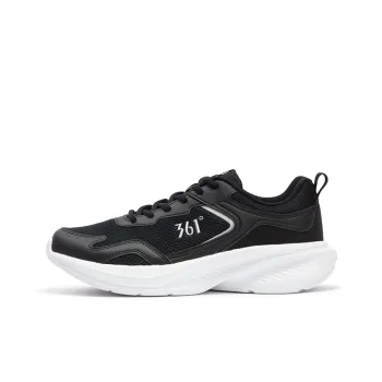 361° Sharp Leaf 2.0 Cushioning, Slip Resistant, And Abrasion Resistant Low Top Running Shoes Men's Black White
