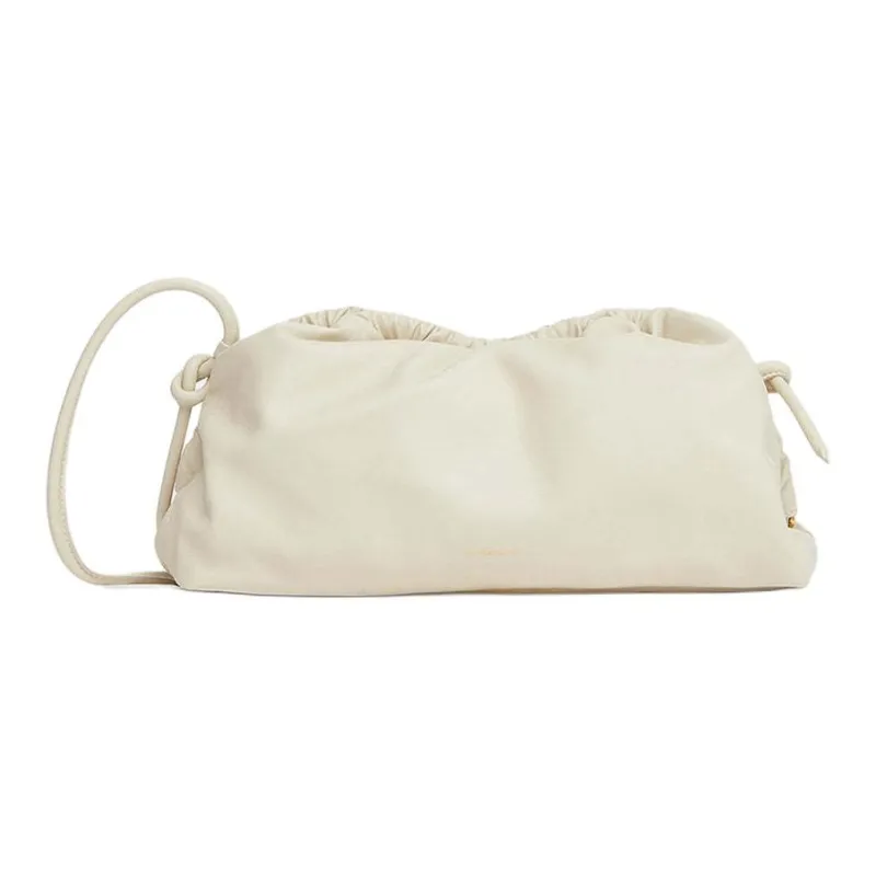 MANSUR GAVRIEL Lambskin Cloud Bag Clutch Extra Large Women's Pearl White-0