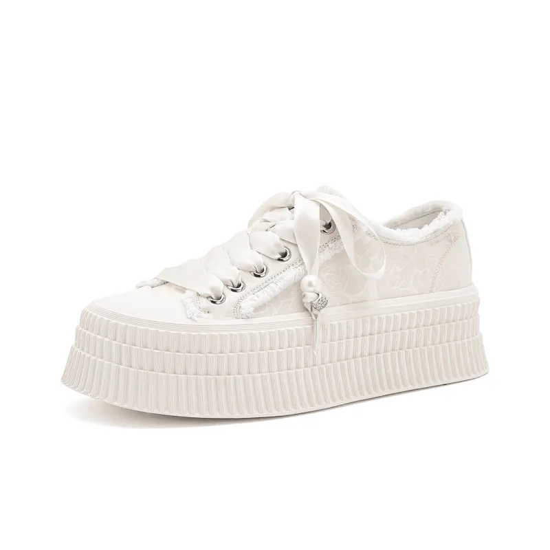 JOSINY Slip Resistant Cushioning Wear Resistant Breathable Supportive Low Top Skateboard Shoes Women's-1