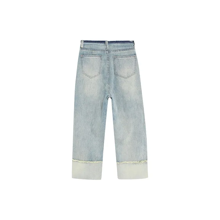 ZVJH Jeans Women's Nostalgic Green-1