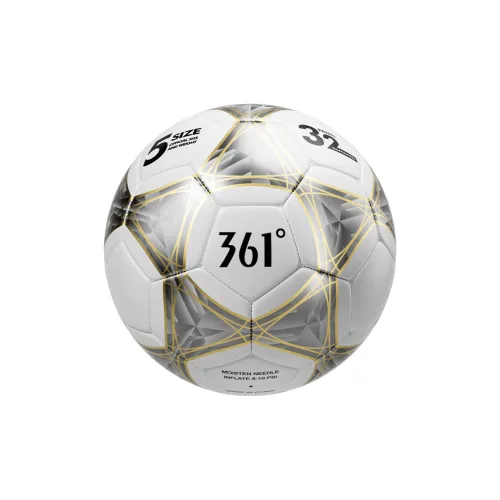 361° Size 4 Soccer PVC Machine Stitched Soccer Ball Unisex Silver White/Pink White