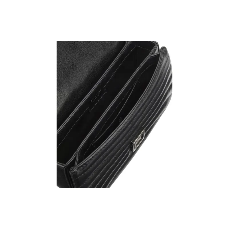 GIVENCHY Quilting Calfskin Crossbody Bag Shoulder Bag Small Size Women's Black-4