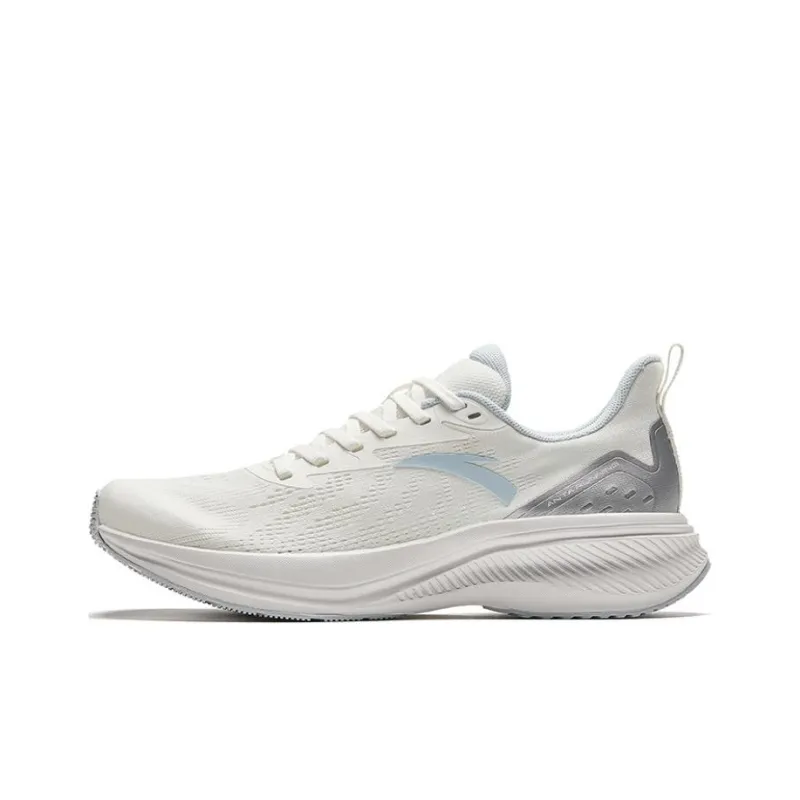 Anta Running Collection Breathable Lightweight Low-Top Running Shoes Women's White Blue-0