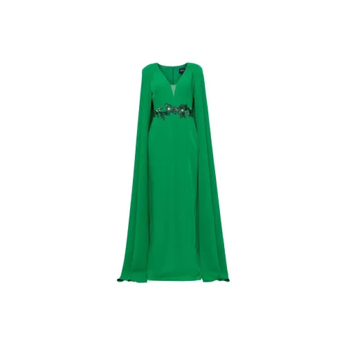 Marchesa Notte Long-Sleeved Dresses Women's Emerald Green