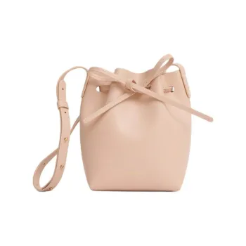 MANSUR GAVRIEL Saffiano Leather Bucket Bags Shoulder Bag Crossbody Bag Mini Women's Light Pink