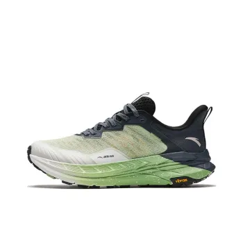 Anta Cushioning Wear Resistant Low Top Trail Running Shoes Men's Asphalt Gray White