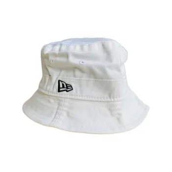 New Era Cotton Bucket Hats Unisex White