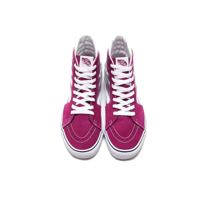 Vans Unisex Sk8 hi Flame Sneakers Purple/White-3