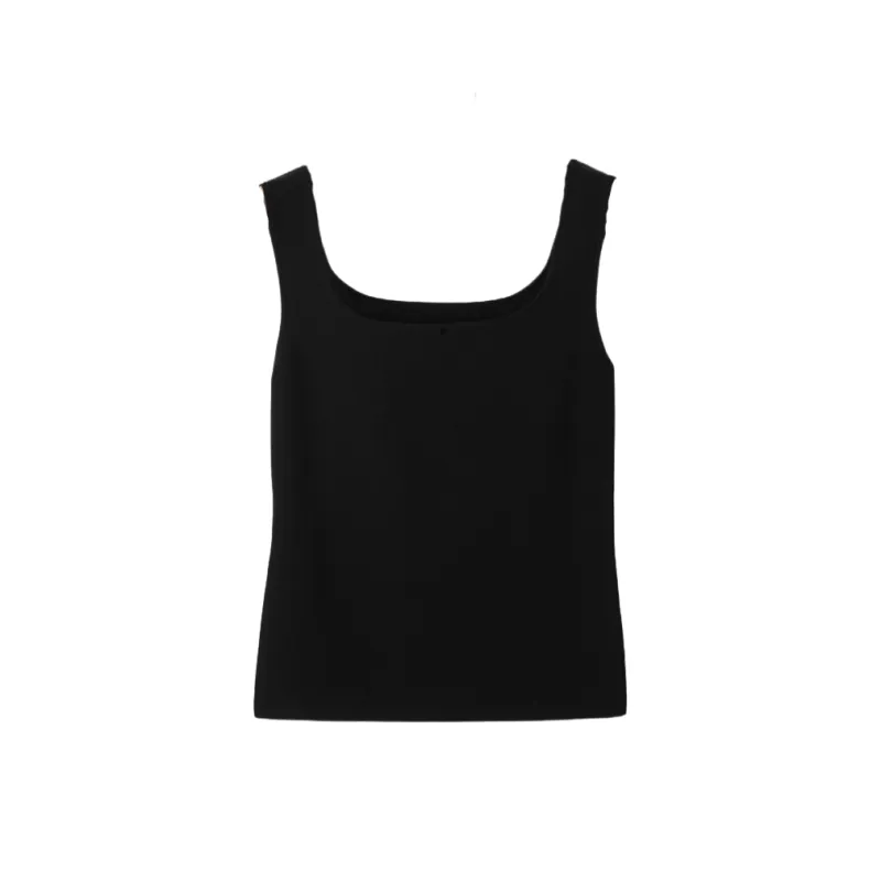 Late White Tank Tops Women's Black-0