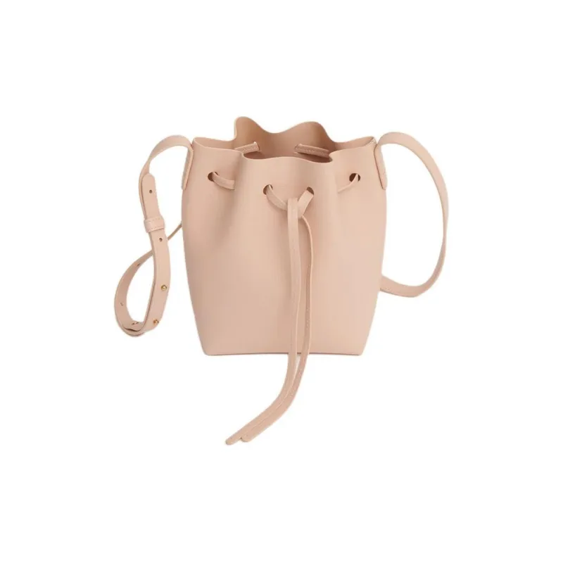 MANSUR GAVRIEL Saffiano Leather Bucket Bags Shoulder Bag Crossbody Bag Mini Women's Light Pink-1