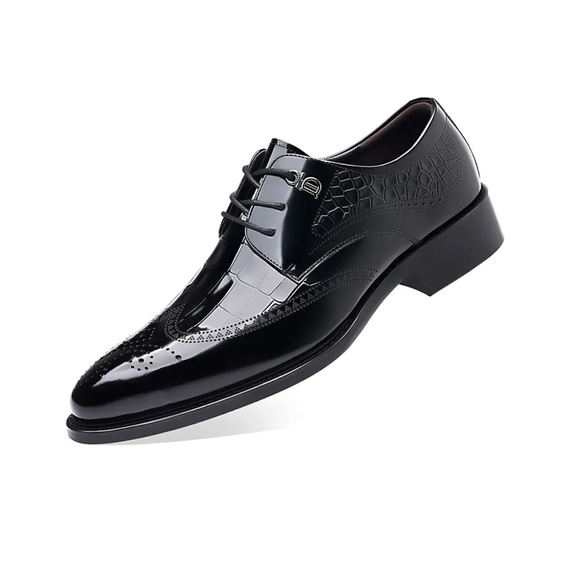 Help Men's Casual Shoes Men Low Top Black/Brown-5