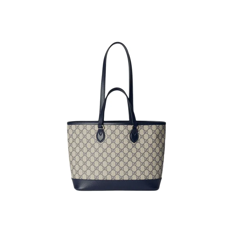 GUCCI Ophidia Canvas With Leather Canvas Bag Tote Bag Shopping Bag Handbag Mini Women's Camel & Blue-0