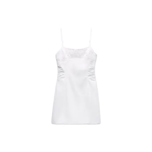 ZARA Slip Dresses Women's White