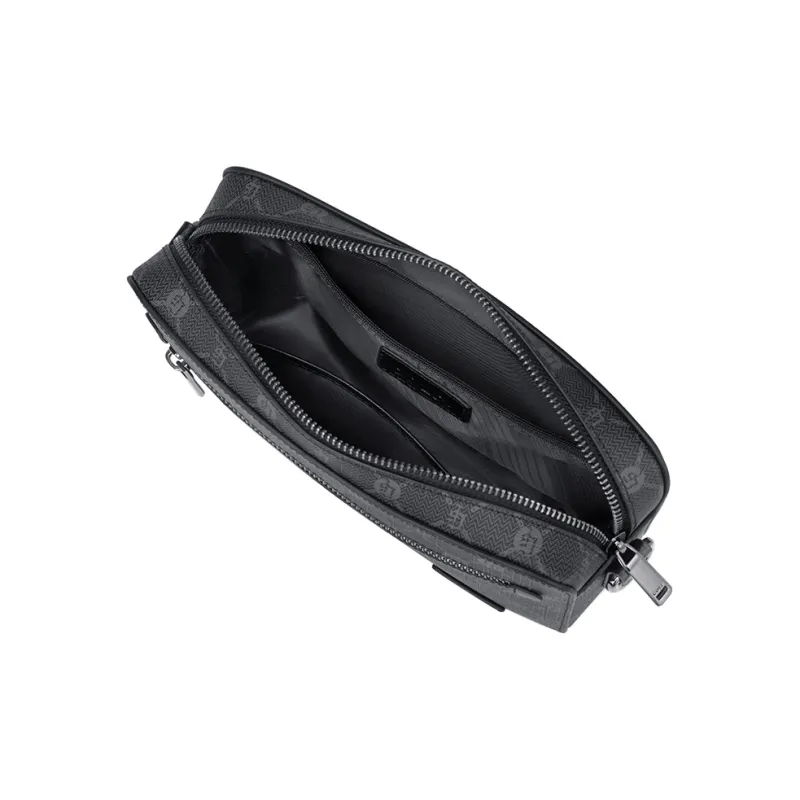 GOLF PVC/Synthetic Leather Shoulder Bag Regular Men's Gray & Black-4