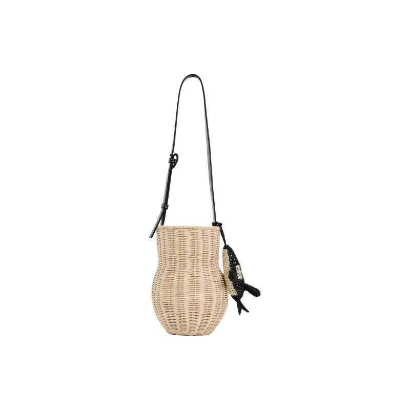 ZARA Polyurethane Woven Bag Crossbody Bag Shoulder Bag Large Size Women's Natural Color-0