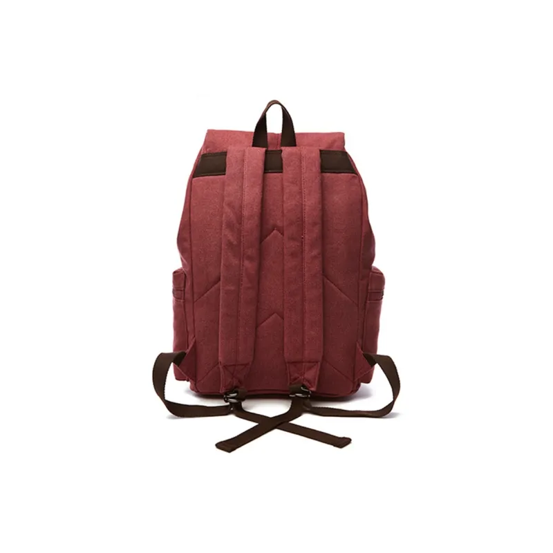 CMLZIUA Canvas Backpack Unisex Coffee/Black/Khaki/Dark Blue/Gray/Maroon/Army Green-19