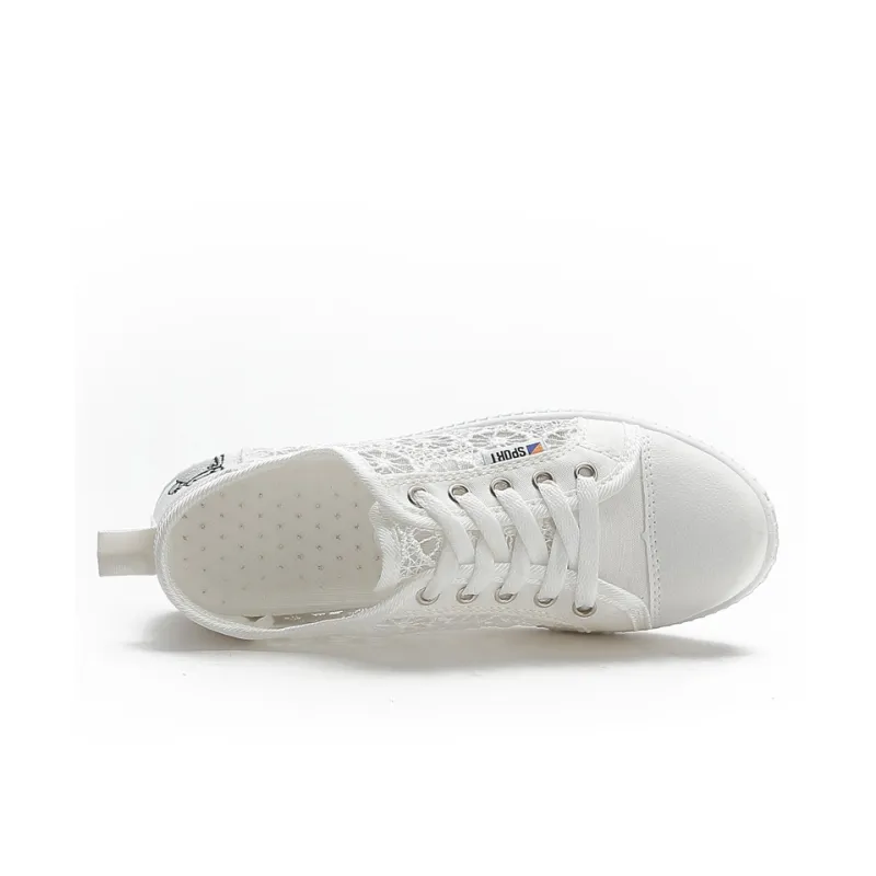 REIHUNG Casual Shoes Women's Low Top White-3