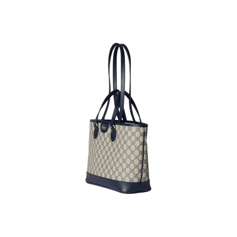 GUCCI Ophidia Canvas With Leather Canvas Bag Tote Bag Shopping Bag Handbag Mini Women's Camel & Blue-1