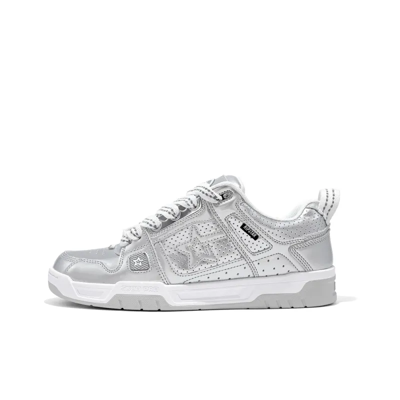 RIPSTAR SKBD Pro Puffy Shoes Low Top Skateboard Shoes Unisex Xingji Silver-0