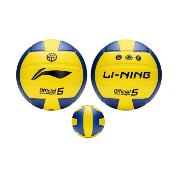 LiNing PU Size 5 Volleyball Unisex Blue Yellow
