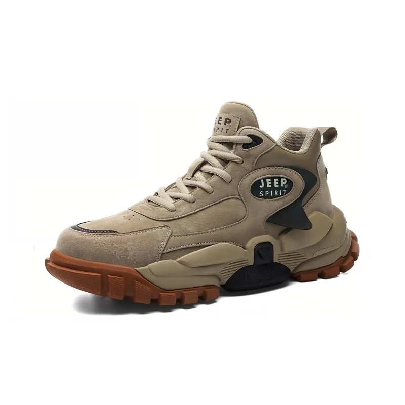 JEEP SPIRIT Mid Top Outdoor Shoes Men's Sand-60