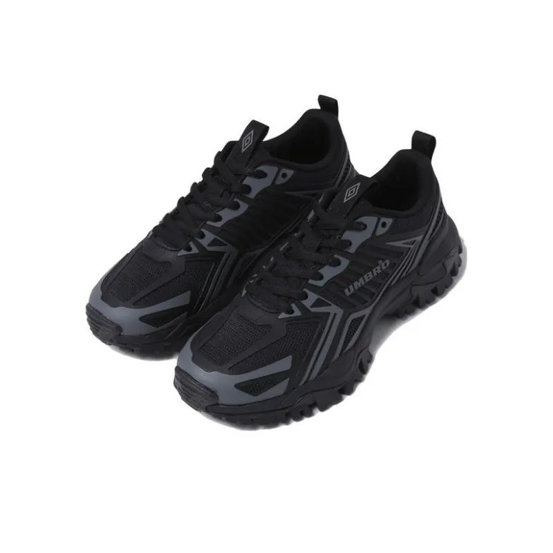 Umbro Cushioning, Wear Resistant Low Top Running Shoes Unisex Black Gray-3