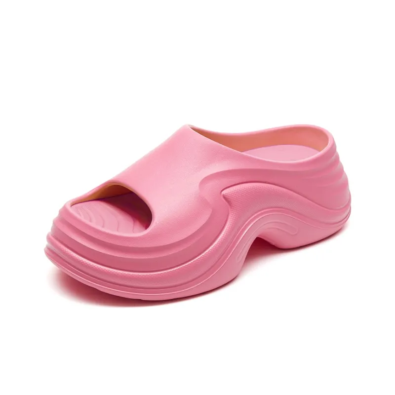 BOREE Slide Slippers Unisex Light Apricot/Cool Black/Scarlet Orange/Fuchsia-9