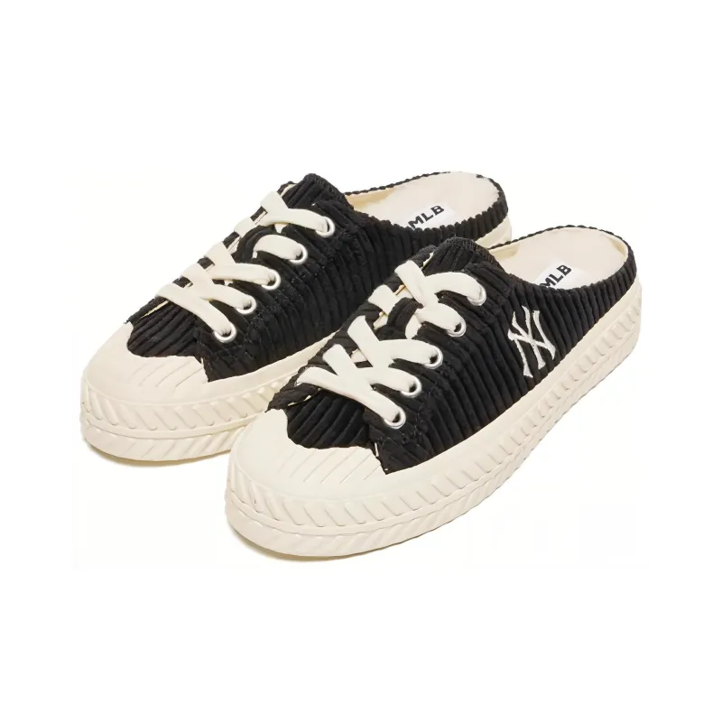 MLB Playball Mule Lightweight And Breathable Low Top Skateboard Shoes Unisex Black-1