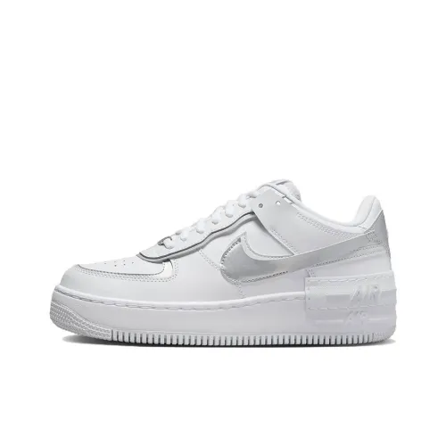 Nike Air Force 1 Low Shadow White Pure Platinum Metallic Silver Women's