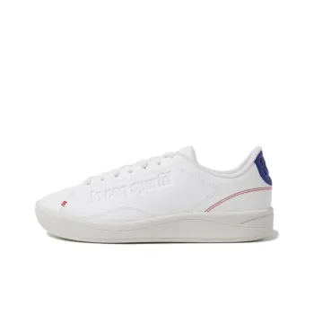 Le Coq Sportif Anti Slip Wear Resistant Low Top Skateboard Shoes Unisex White Blue