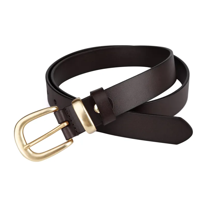 Jaylen Oos Pure Copper Pin Buckle Top Grain Cow Leather Leather Belts Women's-9