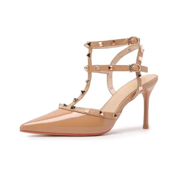 Dunnu Strap Sandals 8.5cm Women's Brick Red