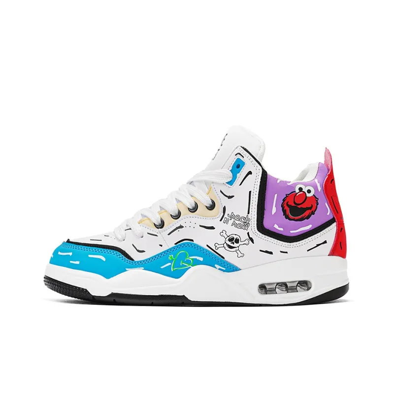 SESAME STREET Slip-Resistant Breathable Coverage Mid-Top Basketball Shoes Unisex-2