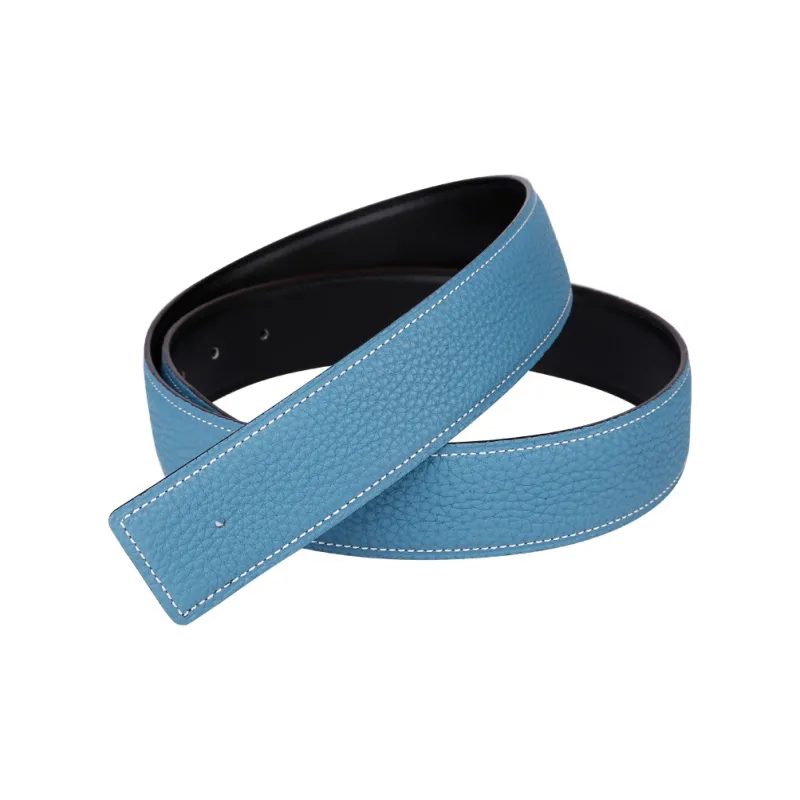 Jaylen Oos Headless H Buckle Smooth Buckle Unique Design Double Sided Top Grain Cow Leather Leather Belts Men's-29