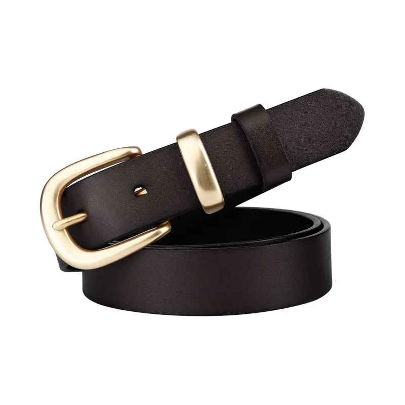 Jaylen Oos Pure Copper Pin Buckle Top Grain Cow Leather Leather Belts Women's-8