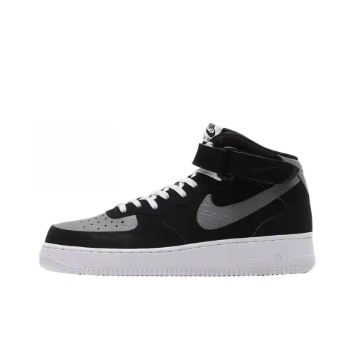 Nike Air Force 1 Skateboard Shoes Men Mid-Top Black