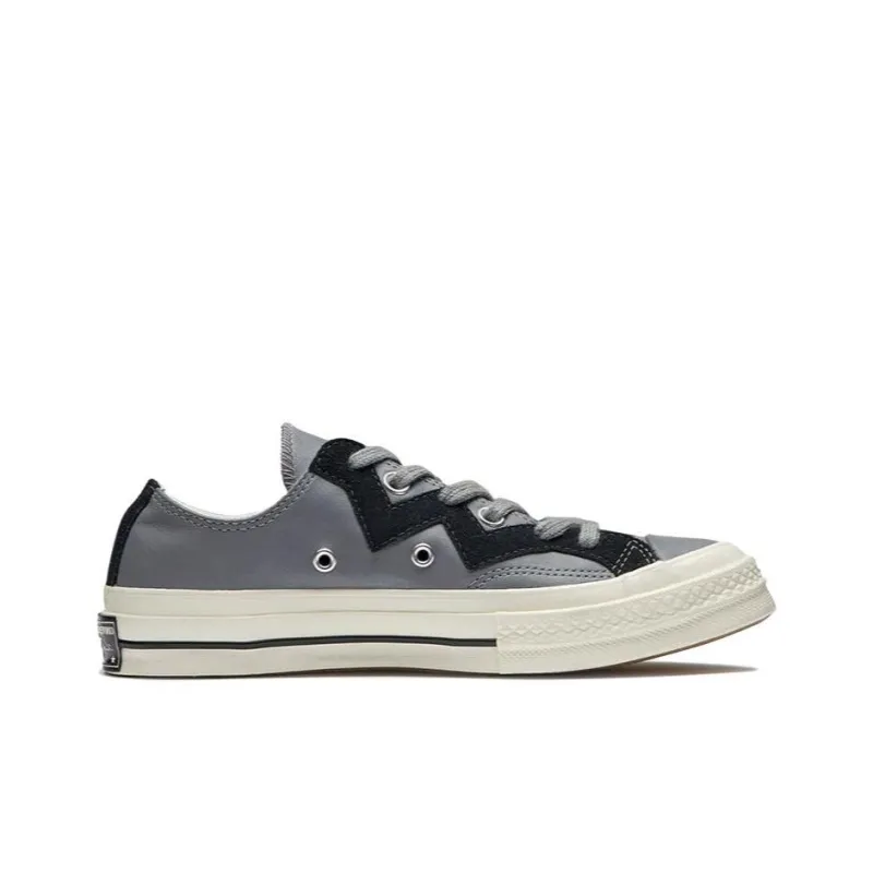 Converse Chuck 1970s Leather Low Top Grey Black Women's-1