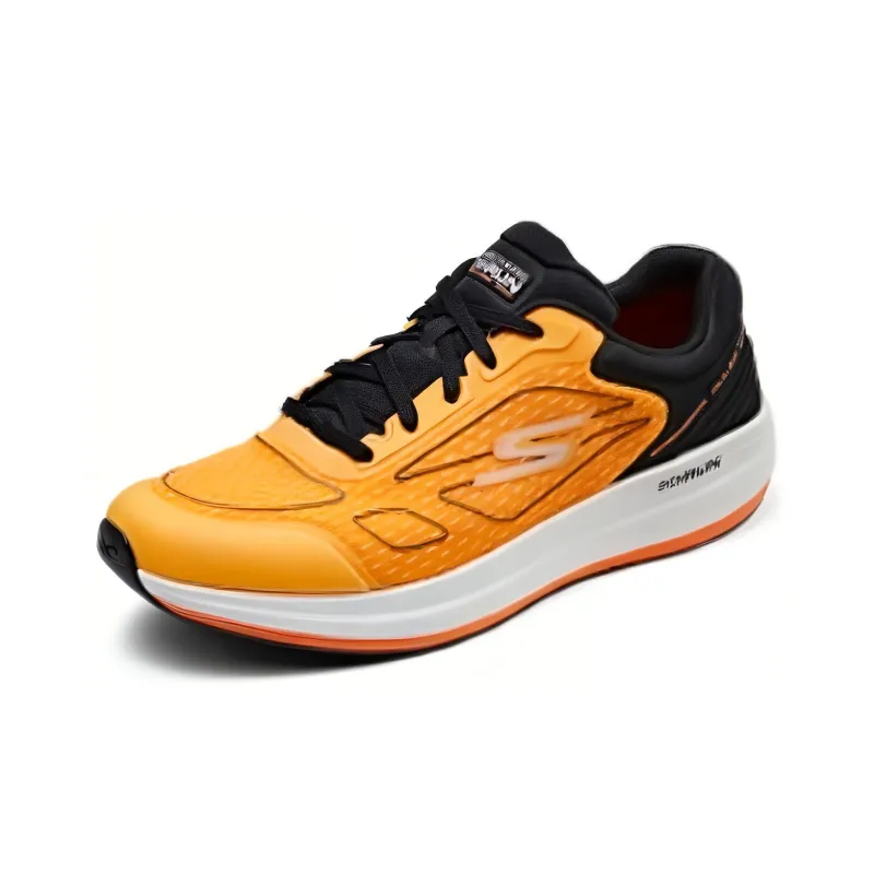 Skechers Cushioning Abrasion Resistant Lightweight Slip Resistant Low Top Casual Shoes Men's Bright Orange-2