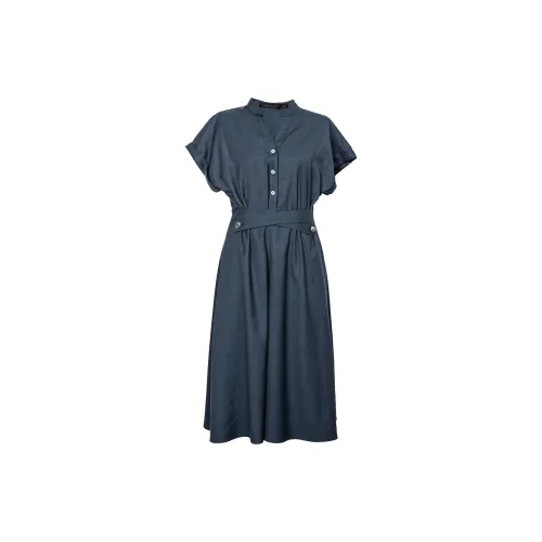 ROEYSHOUSE Short-Sleeved Dresses Women's Dark Blue