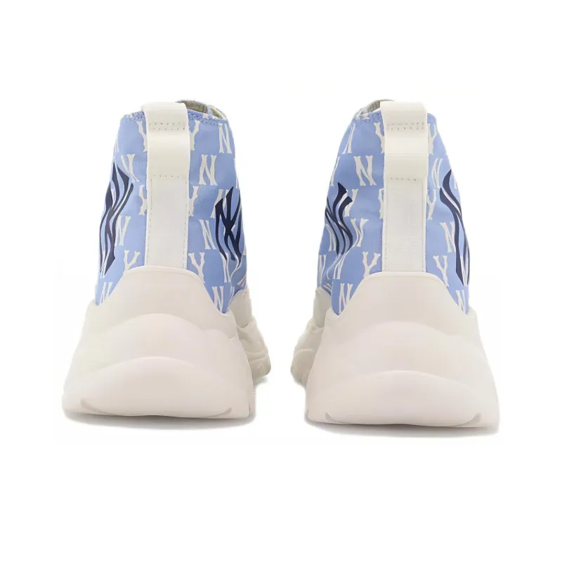 MLB Chunky High Cushioning Anti Slip And Wear Resistant High Top Chunky Sneakers Unisex Blue-4