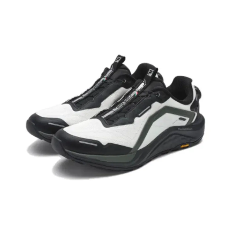 FILA BOA WOLF Slip Resistant Low Top Casual Running Shoes Men's Black White-1