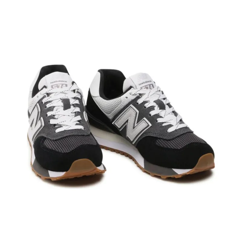 New Balance 574 Grey Black White Women's-2