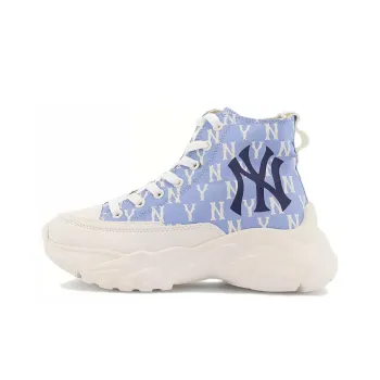 MLB Chunky High Cushioning Anti Slip And Wear Resistant High Top Chunky Sneakers Unisex Blue