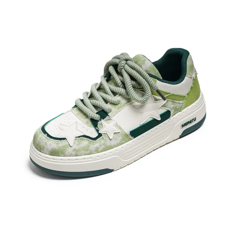 Meiretu Stars Collection Slip Resistant, Lightweight, And Breathable Low Top Skateboard Shoes Men's-10