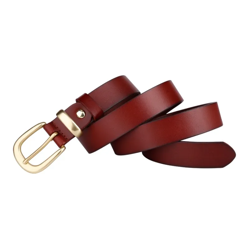 Jaylen Oos Pure Copper Pin Buckle Top Grain Cow Leather Leather Belts Women's-15