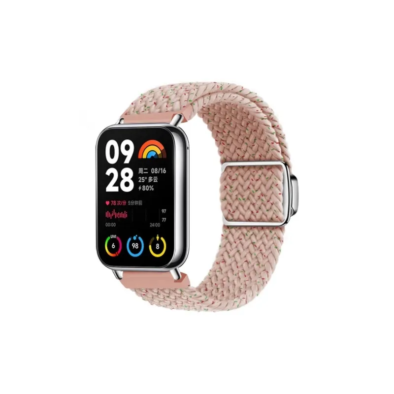CHENSONG Xiaomi Red Beige Compatibility Watch Band Canvas Material-1